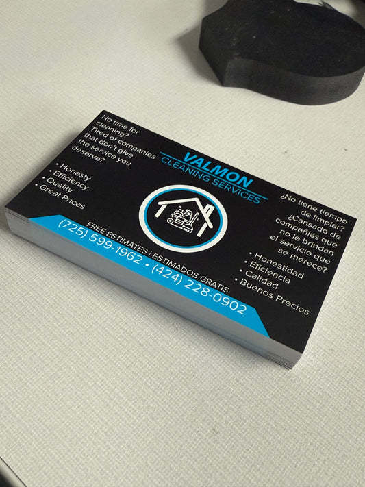 Premium UV Gloss Business Cards – Single-Sided 4/0